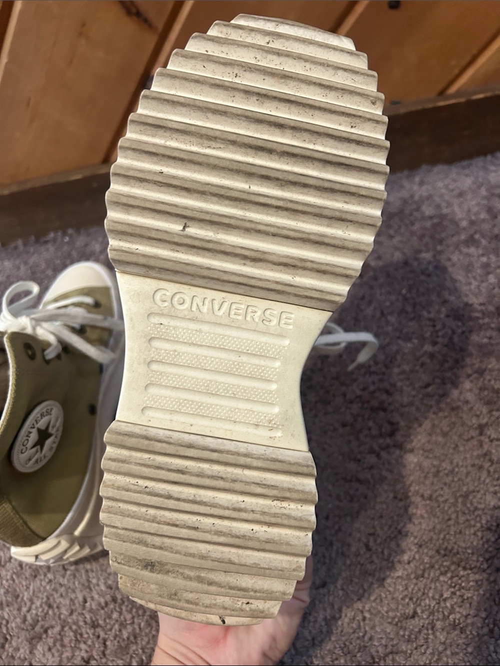 Converse Run Star Hike Platform Sneakers A06091C Toad/Dark Moss/Natural Ivory - Picture 12 of 14
